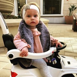 Miniclasix Grey Faux Fur Vest